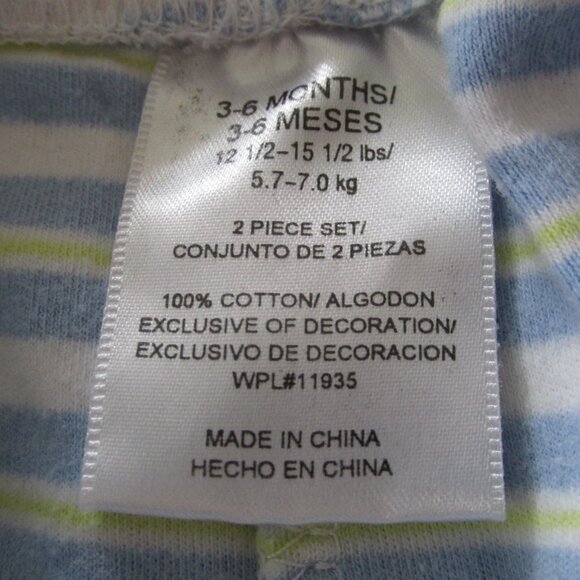 Pull On Cotton Shorts Infant Boys Size 3-6M Blue Striped Elastic Bottoms‎ - Picture 2 of 3